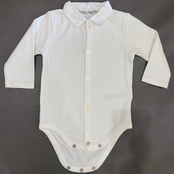 Burberry 2-piece Check Overall & Collared Bodysuit - Picture 8 of 15